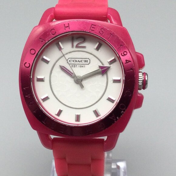 Chronograph Watch Coach Watch Silicone Band Coach Watch  display picture 1